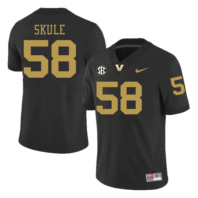 Justin Skule Jersey,Vanderbilt Commodores #58 Justin Skule Football Jersey,Uniforms-Black 2024